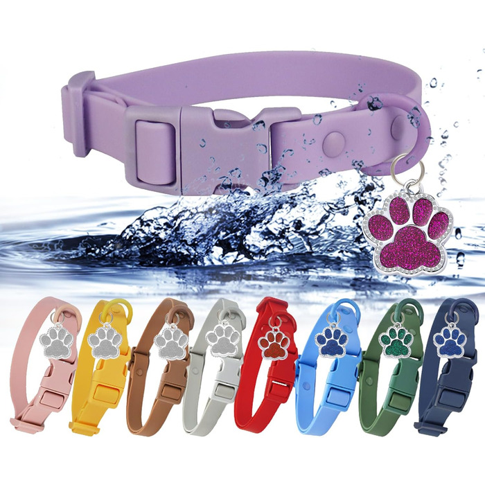 Персоналізоване собаче нашийник з металевою застібкою, з іменем та номером телефону. Регульовані розміри для великих та середніх собак (Collar 07)