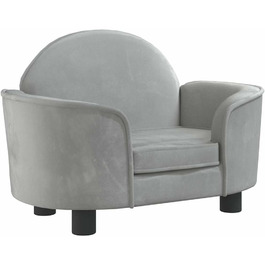 Крісло-ліжко для собак, м'яке ліжко для тварин, диван-софа для маленьких собак та котів, світло-сірий велюр