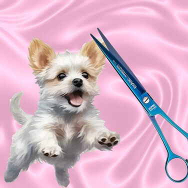 Професійна випрямна ножиця для собак з титану EHASO - 19 см - для будь-якого типу шерсті