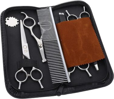 Набір для грумінгу собак BESPORTBLE: професійна ножиця та машинка для стрижки шерсті з нержавіючої сталі, безпечні закруглені кінчики для обличчя, вух та тіла