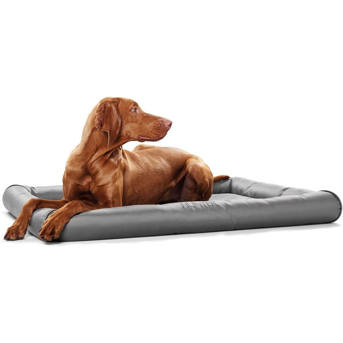 Килимок для собак Hunter Vermont, поліестер, міцний, стійкий до бруду, з наповнювачем, 90 x 60 см, сірий