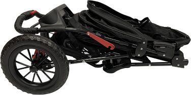 Petique Chinook Schwarz: розкішний візок для собак | Колеса 30 см, EVA, світловідбивачі | До 23 кг