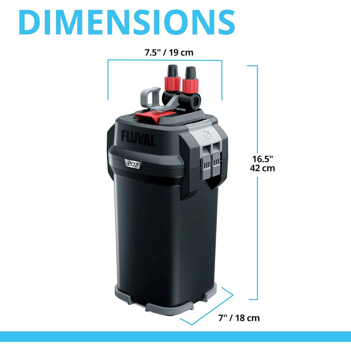 Зовнішній фільтр Fluval 207 для акваріумів 60-220 л, 780 л/год, 10 Вт