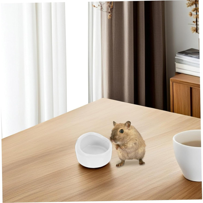 Набір мисок для хом'яків та дрібних тварин Ipetboom (2 шт) - білий, для води та корму