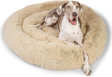 Лежак для великих собак Best Friends by Sheri Calming Donut 2XL, плюш, 137×137 см, бежевий