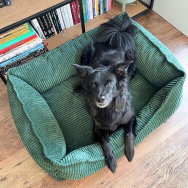 4L Textil М'яке собаче ліжко з корду Hugo Premium-LINE, ортопедичне для маленьких собак, з піною Memory Foam, 100x80 см