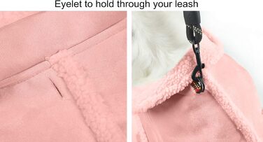 Зимова куртка для собак, тепла, вітронепроникна, пуловер для маленьких собак, теплий флісовий халат для середніх та великих собак (XXL) (Рожева, XX-Large (26-35 кг))