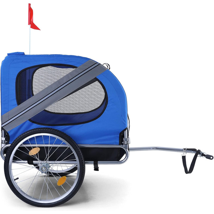 Причіп для велосипеда, переноска для собак, складна, до 40 кг, сірий, блакитний