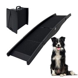 Рампа для собак TRUTZHOLM, складна, до 75 кг, антиковзаюча поверхня, допомога при завантаженні, чорна (трисекційна)