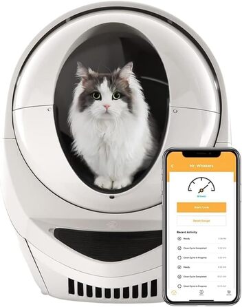Автоматичний туалет для котів Litter-Robot 3 Connect Whisker, бежевий, самоочищення, зменшує запахи, підходить для будь-якого грудкуватого наповнювача