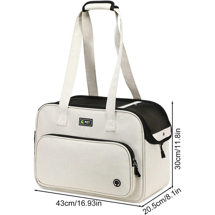 Дихаюча переноска для собак та котів з регульованими ручками - зручна переноска для маленьких тварин для подорожей, прогулянок та покупок