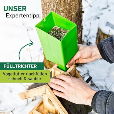 Годівниця для птахів Windhager Ranch, прозора, червона, з мотузкою, 31 x 22 x 20 см