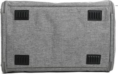 Транспортна переноска для тварин: регульована переноска для собак | складаний вольєр для собак | дихаючий дорожній вольєр з сіткою, прозорий (сірий)