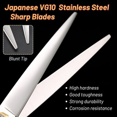 Набір професійних ножиць для грумінгу домашніх тварин 7 дюймів (прямі, вигнуті, тонкі, філірувальні). Підходить для собак.