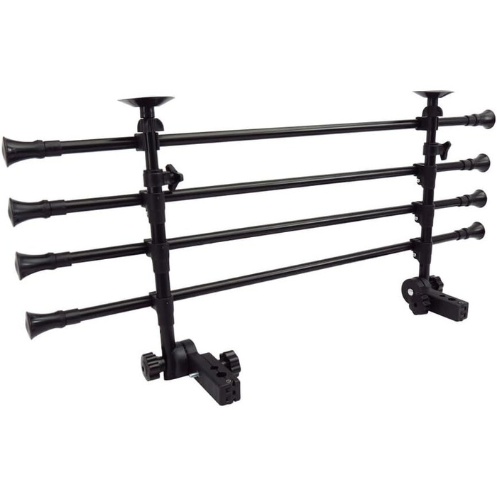 Гілка-перегородка для автомобіля OSYO | Безпечна перегородка для собак у багажнику | Сталевий каркас, чорна, H: 32-53см, L: 82-140см