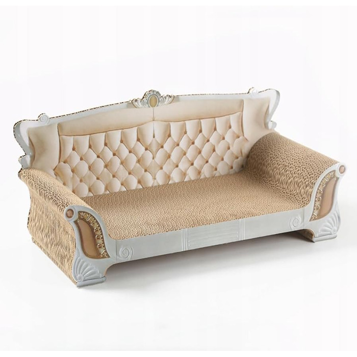 Драбина-кіготь для котів з картону, форма дивана - кіготь для котів, іграшка для котів, проста збірка, 52 x 23 x 22 см