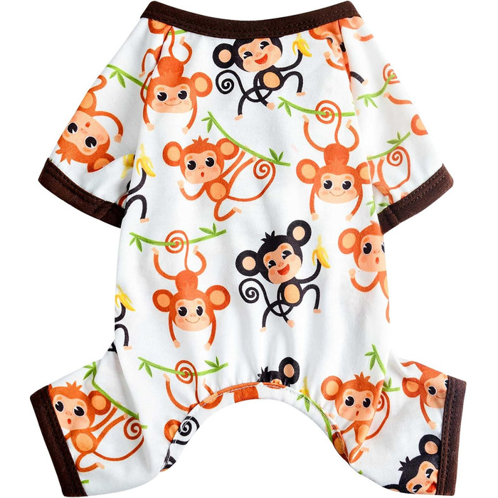 Піжама для собак Dosuyi: теплий та зручний комбінезон для цуценят та маленьких собак (мавпа, розмір S)