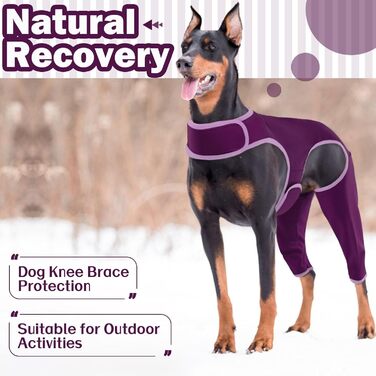 Комбінезон для собак після операції на ногах, захист від витікання, запобігає інфекціям, розмір XL, фіолетовий