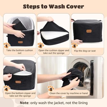 Автокрісло для собак Nobleza до 13 кг, 50x50x40 см, з підняттям, кишенями та поводок