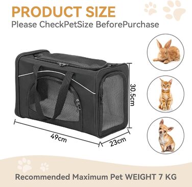 Транспортувальна сумка Petsfit для собак і котів, авіабокс для перевезення домашніх тварин у літаку, авто чи поїзді