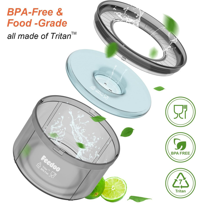 Миска для води Feedoo для собак 3,6 л, проти розливу, Tritan, BPA-free, нековзна підставка, уповільнює пиття