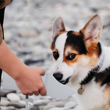 Складана пляшка для води для собак Milisten: 550 мл, м'який силікон, не протікає, для подорожей, цуценят, прогулянок, хатніх тварин, пікніків, кемпінгу (світло-сірий)