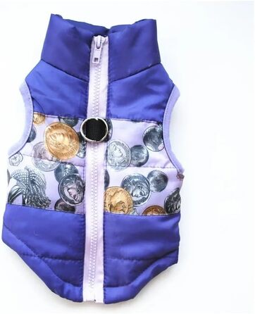 Зимовий теплий одяг для собак, термокуртка, зимовий одяг для собак, для холодної погоди, затишна куртка для собак середніх та великих порід (фіолетовий, S)