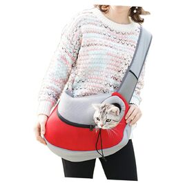 Сумка для собак FRCOLOR: міцна переноска-сітка для маленьких тварин з регульованими ременями для кемпінгу та подорожей