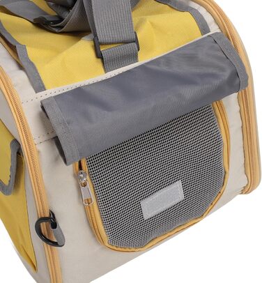 Транспортна переноска для собак та котів, складана, зелена (жовта)