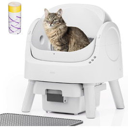 Автоматичний лоток для котів з самоочищенням, 10 л, XL, білий