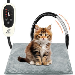 Електричний килимок для обігріву домашніх тварин (котів та собак), регульований, з таймером та температурою 30-55°C, M-45*45cm