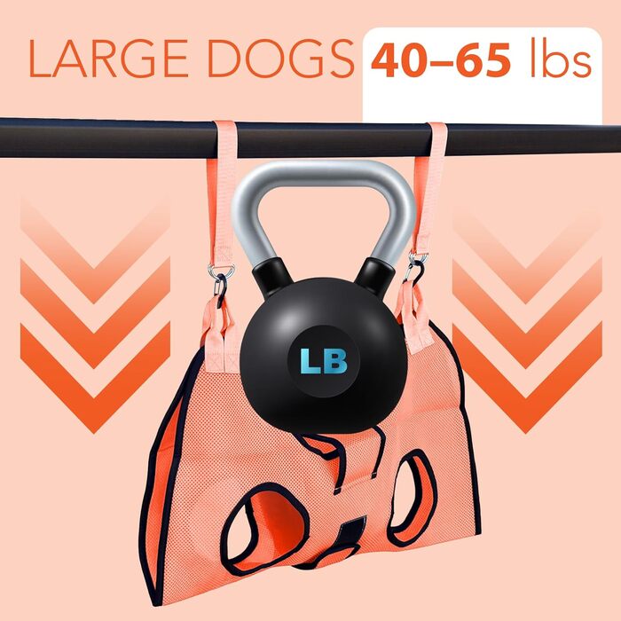 Гамак для догляду за домашніми тваринами HamInWay - для великих собак, гамак-сумка для грумінгу, фіксатор для догляду за кігтями, вухами/очима (рожевий)