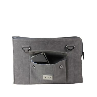 Сумка для собак MYXA Classi, переноска для собак, авіапереноска з знімною сіткою на даху (Сірий Океан, з кишенею)