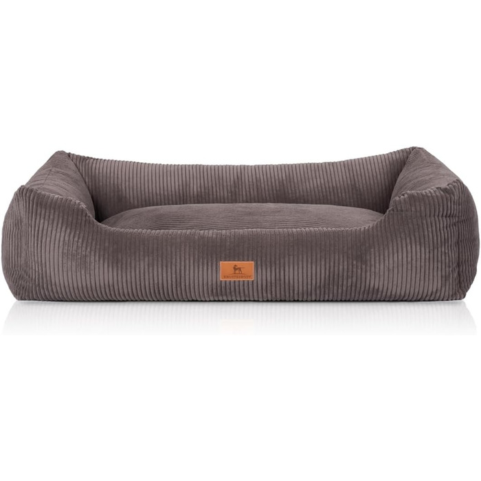 Лежак для собак Knuffelwuff Olivia XL із корду, 105x75 см, знімний чохол, праний, для великих, середніх і малих собак, бежевий, ручне плетіння