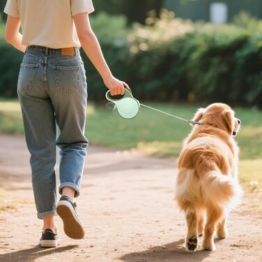 Рулетка для собак BMaobbo 8м, міцна сталева лебідка, тримач для відходів, антизаплутування, швидке гальмування, для собак до 50кг, для тренувань, лісу, пляжу