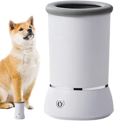 Очисник лап для великих собак - портативний аксесуар для собак, видаляє бруд та сміття з лап. Чисті лапи (білий)