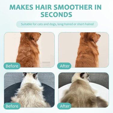 Іонна щітка для тварин Pet Ion Brush: самоочисна щітка для собак та котів, зменшує статичну електрику, для короткої та довгої шерсті