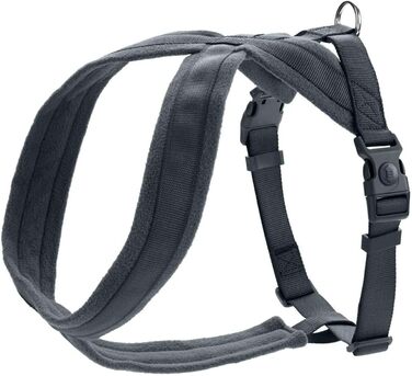 Шлейка для собак HUNTER LONDON COMFORT, дихаюча сітка 3D, 2-ступеневе регулювання, надійна застібка, міцна, легка та зручна в догляді, колір: антрацит, розмір: L/1
