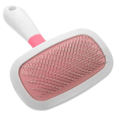 Масажна щітка для тварин ULTECHNOVO 3 шт. для котів та собак з довгим хутром, рожева. Ефективне видалення шерсті та розплутування