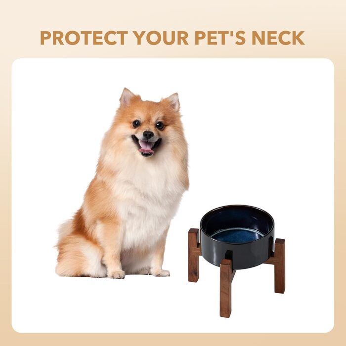 Керамічна годівниця та миска для води Havnina для собак маленьких порід, з неслизьким дном (800 мл, арктичний білий)