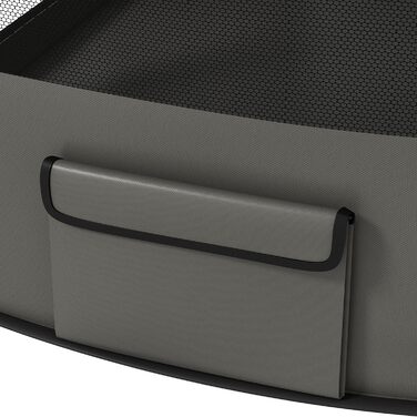 Клітка для собак PawHut, вольєр для тварин, переносний складаний вольєр для собак та котів з сумкою для зберігання, 114 x 89 x 59 см, сірий, XL