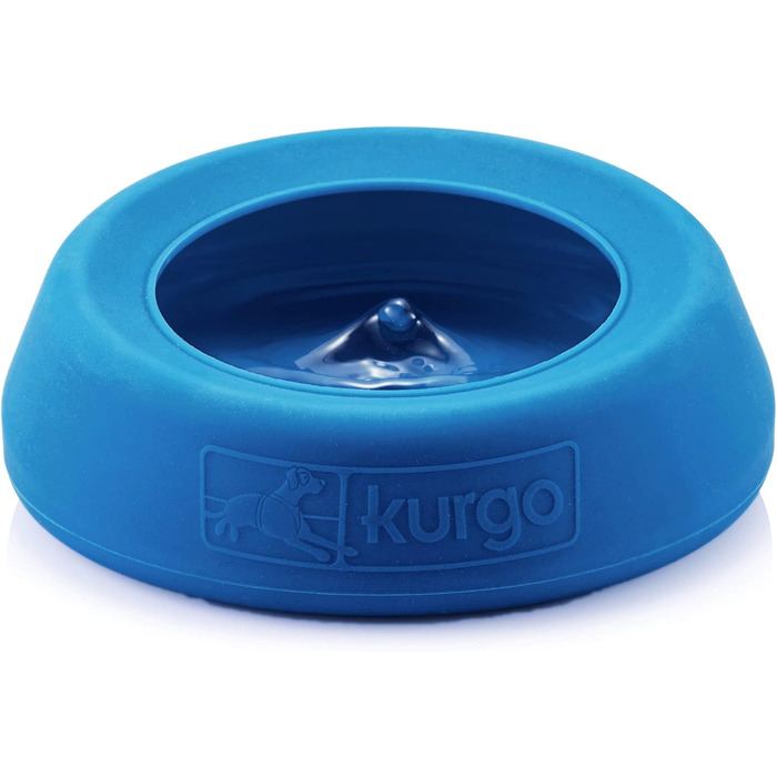 Kurgo Splash Free Wander: Миска для води для собак, 0.7 л, блакитна, витокозахисна, для подорожей
