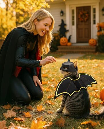 Костюм на Хелловін для собак: крила кажана, карнавальний костюм для тварин, для цуценят, собак маленьких, середніх та великих порід, веселий косплей