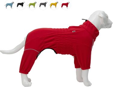 Вітростійка куртка для собак, фліс, зимовий теплий одяг, червона, розмір M