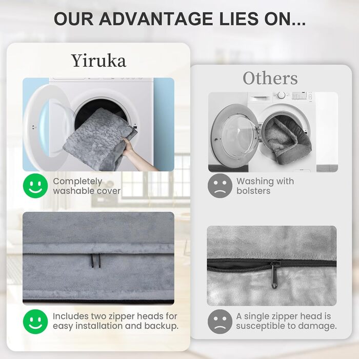 Лежанка для собак великих порід, чорна ортопедична лежанка, водонепроникна знімною наволочкою, з бортиками, неслизьке дно, миється, 114 x 89 x 19 см