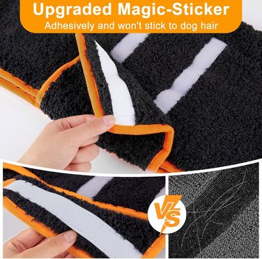 Рушник для собак Bienbee, чорний, XXL, швидковисихаючий, супер вбираючий