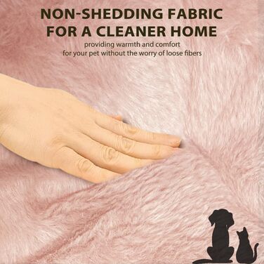 Килимок для котів ODIWEN 50x50 см, м'який, рожевий - зручне ліжко для котів та маленьких собак