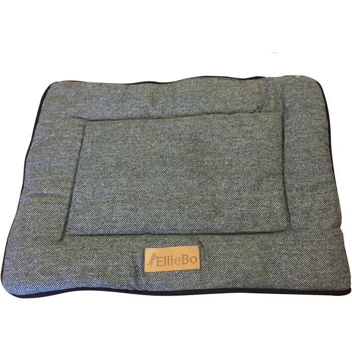 Ліжко для собак Ellie-Bo Wende, Tweed та штучне хутро, для клітки розміру M, 76 см (Чорний, S - [L56 x W41 x H3cm])