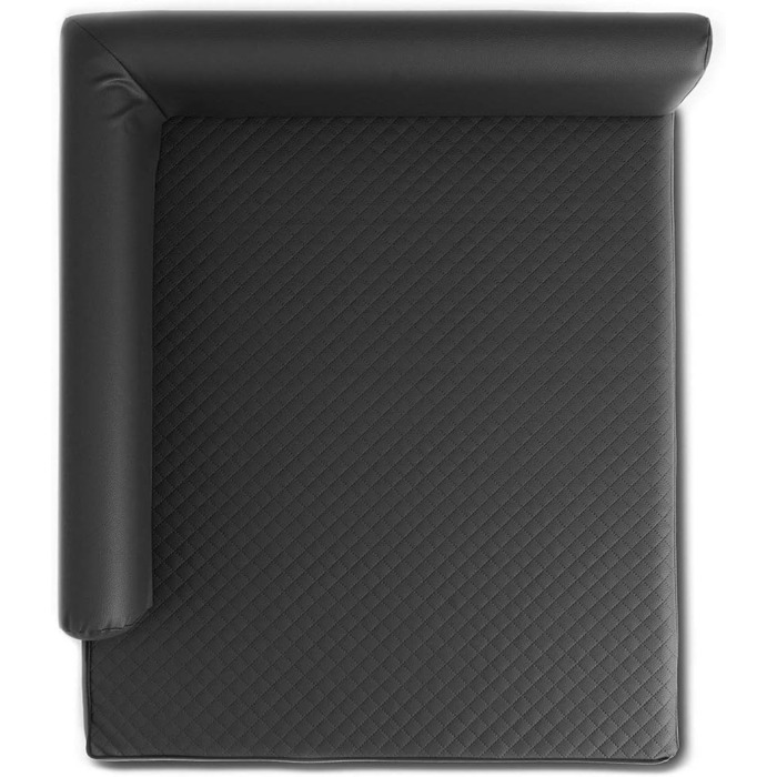 Крісло-ліжко для собак Mayaadi-Home Eck, чорне, 90x120x10 см, з штучної шкіри, м'яке, для дому