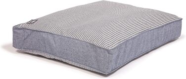 Ліжко для собак Danish Designs, стиль Марітайл, денім, блакитно-кремове, 58 см, розмір 62 x 50 x 17 см